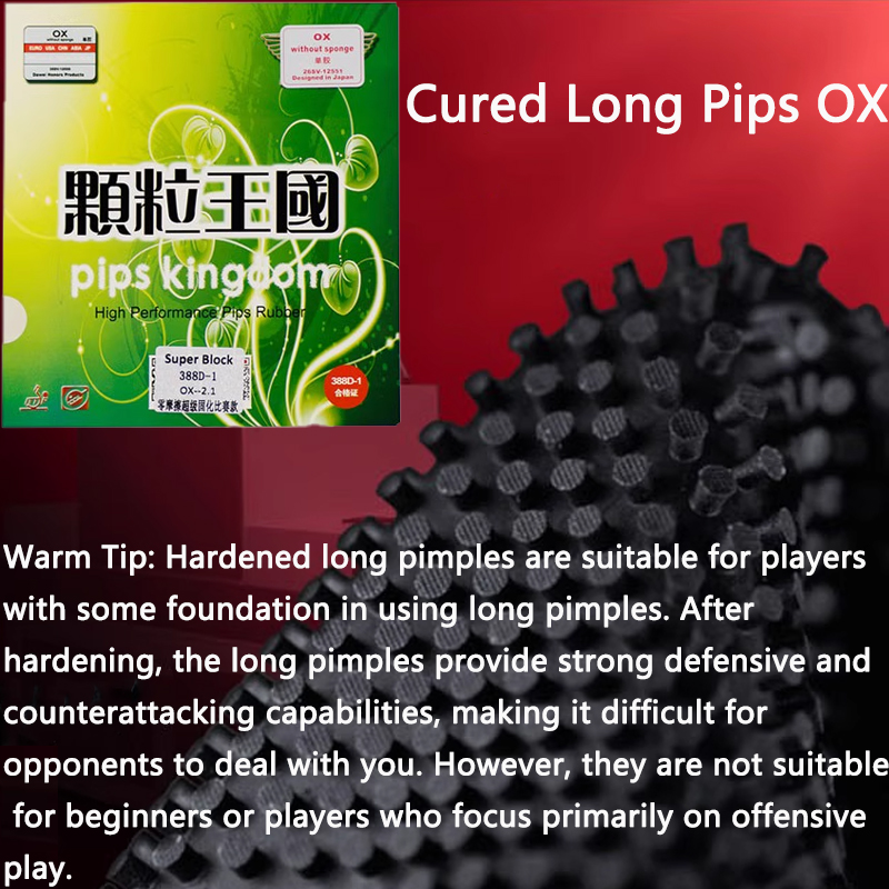 Table Tennis Padel - Odwetna Guma Pingpongowa Long Pips OX