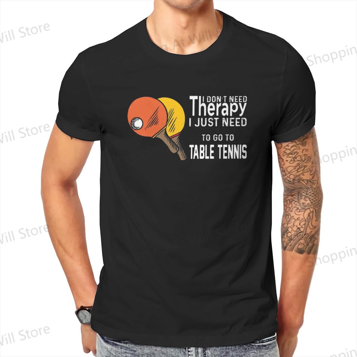 Table Tennis China - Topy 100% bawełna sporty rekreacyjne terapia